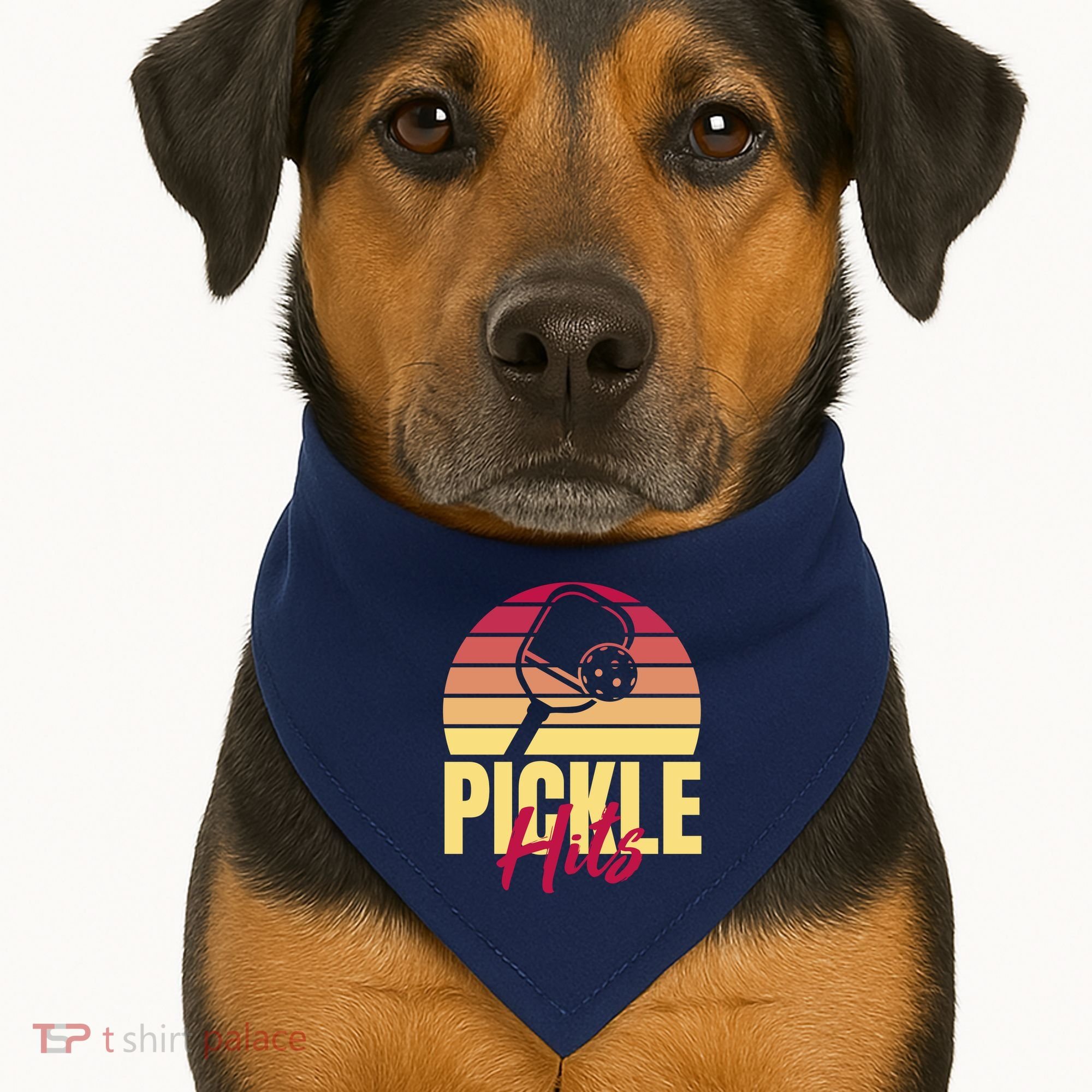 Pickleball Retro Hits USA-Made Doggie Bandana