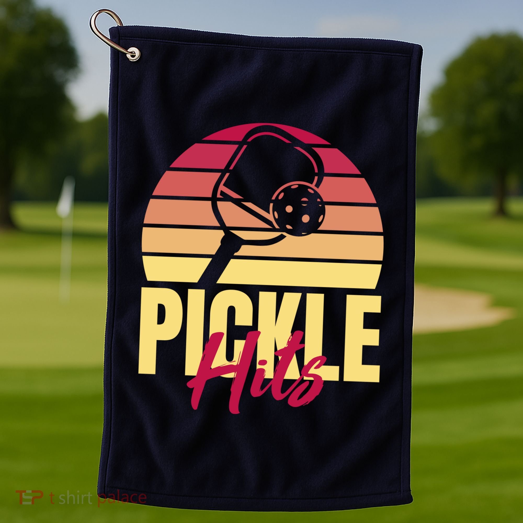Pickleball Retro Hits Golf Towel