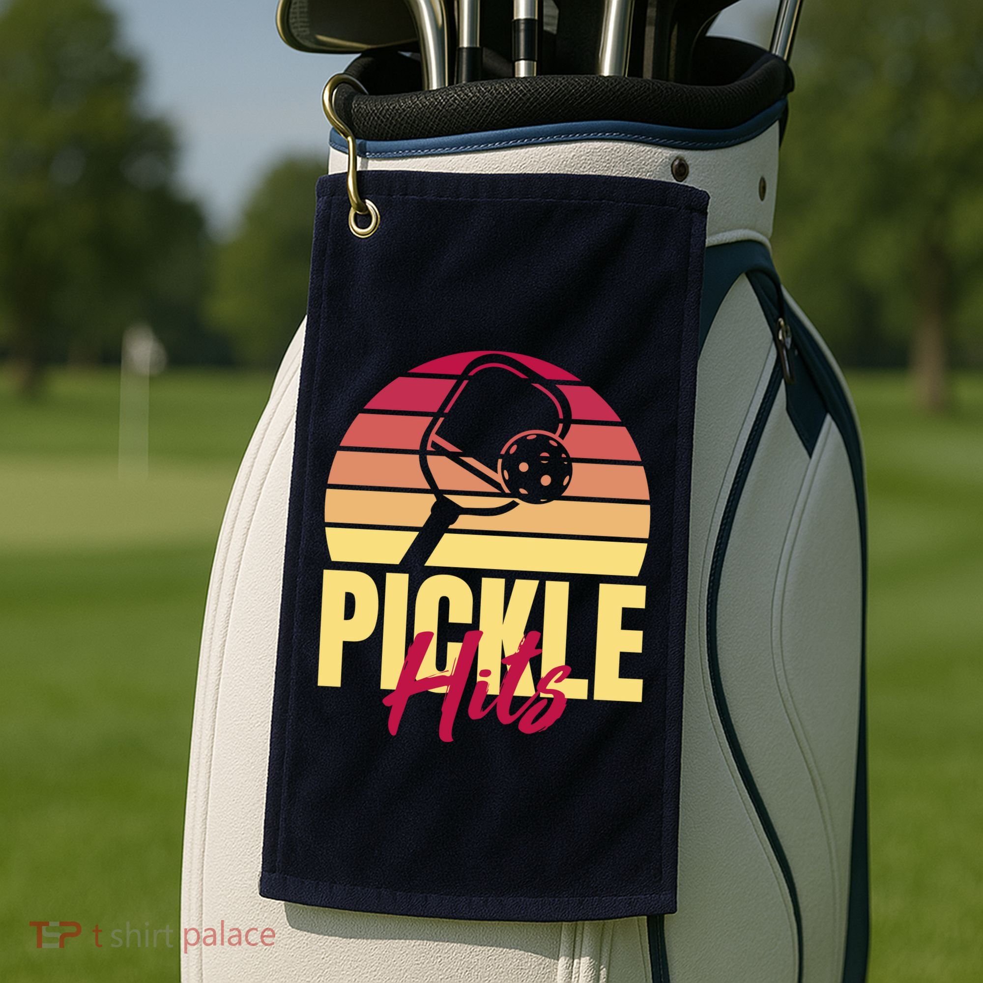 Pickleball Retro Hits Golf Towel