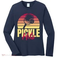 Pickleball Retro Hits Women's Long Sleeve Shirt thumb 0