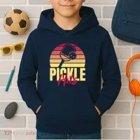 Pickleball Retro Hits Kids Hoodie thumb 2