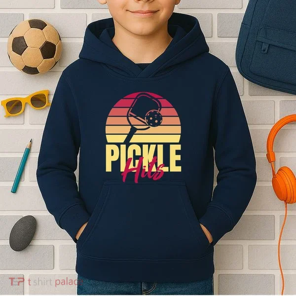 Pickleball Retro Hits Kids Hoodie