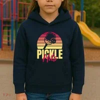 Pickleball Retro Hits Kids Hoodie thumb 3