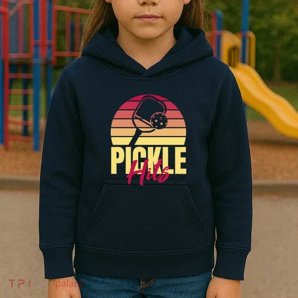 Pickleball Retro Hits Kids Hoodie