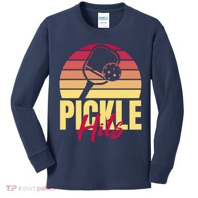 Pickleball Retro Hits Kids Long Sleeve Shirt