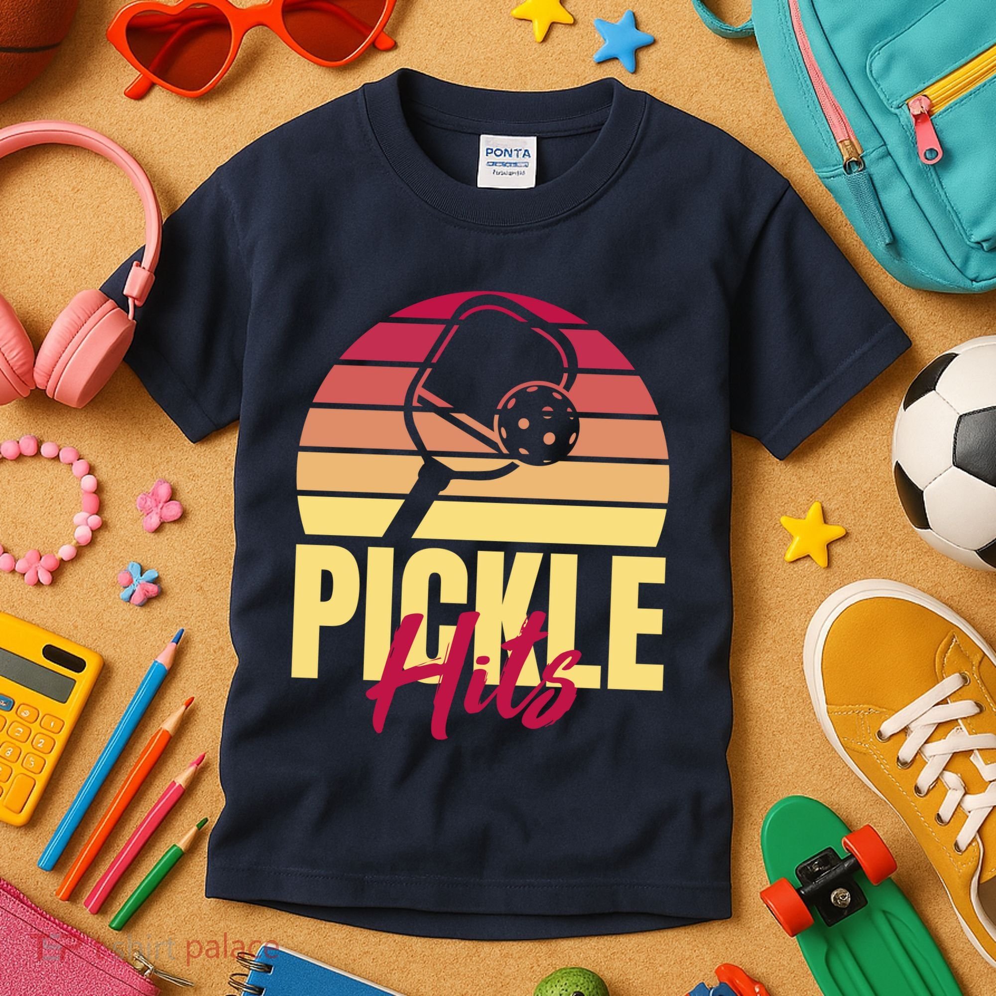 Pickleball Retro Hits Kids T-Shirt