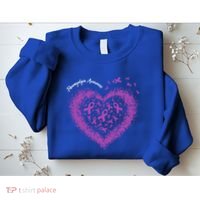 Purple Ribbon Heart Fibromyalgia Awareness Warrior Survivor Meaningful Gift Sweatshirt thumb 2