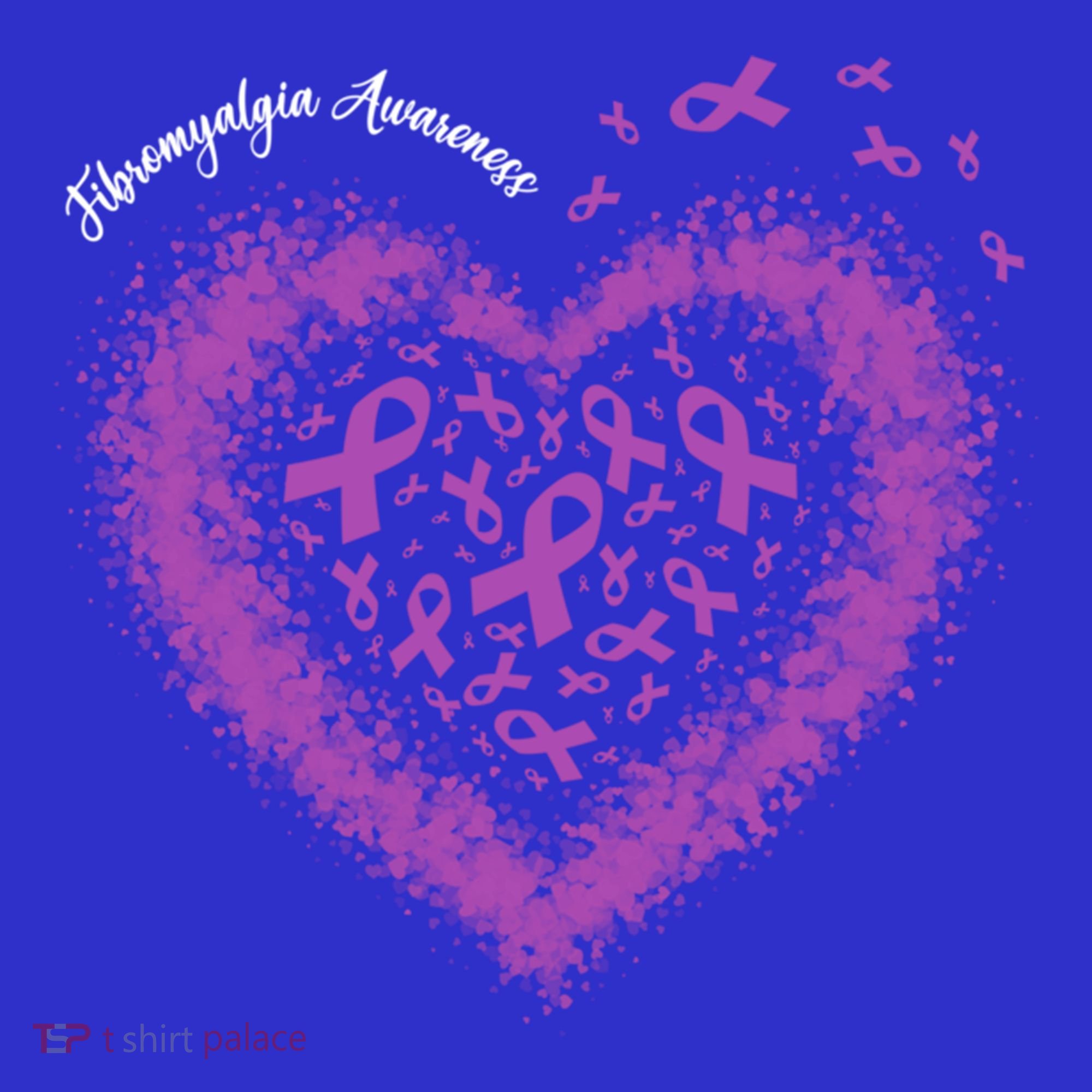 Purple Ribbon Heart Fibromyalgia Awareness Warrior Survivor Meaningful Gift Sweatshirt