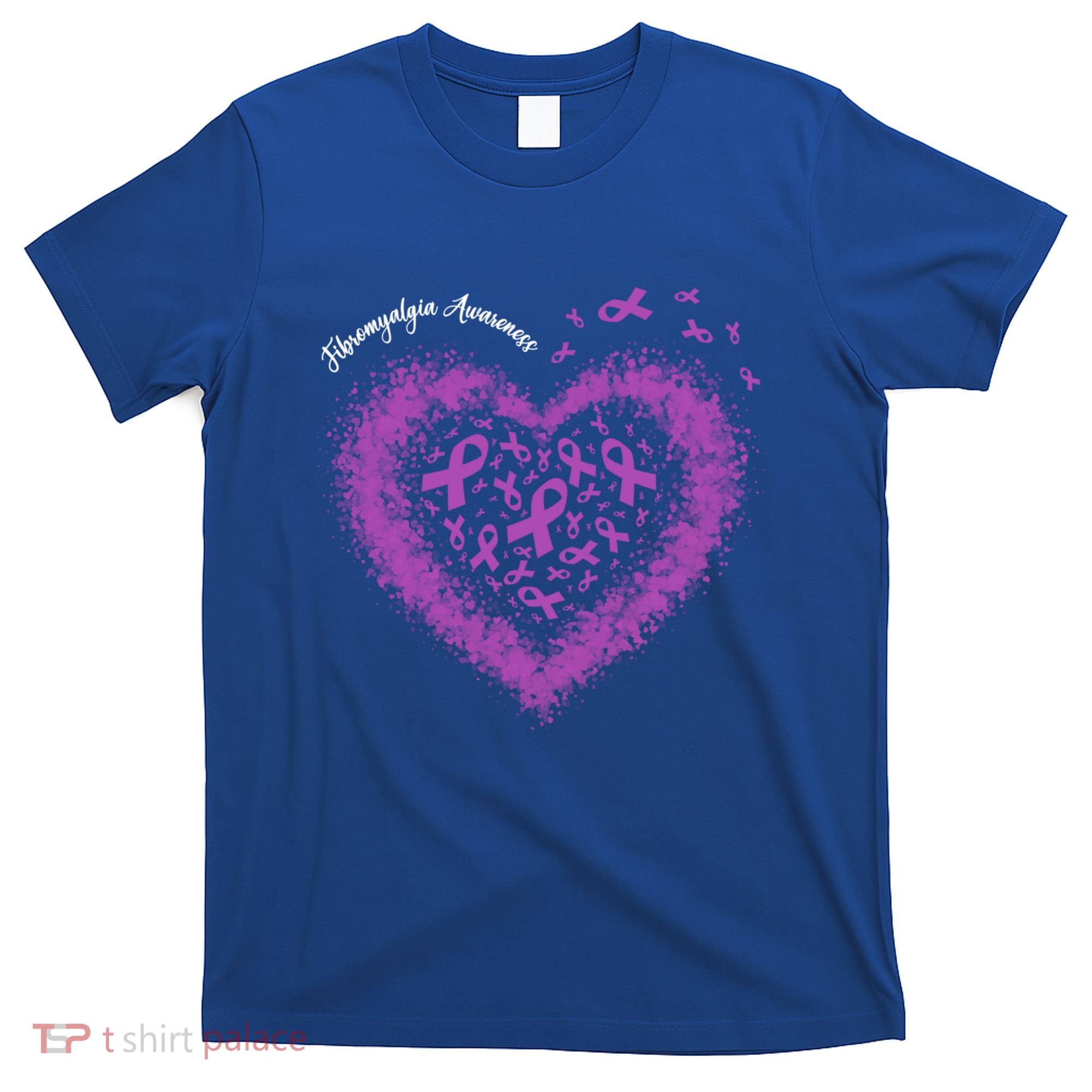 Purple Ribbon Heart Fibromyalgia Awareness Warrior Survivor Meaningful Gift T-Shirt