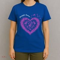 Purple Ribbon Heart Fibromyalgia Awareness Warrior Survivor Meaningful Gift T-Shirt thumb 4