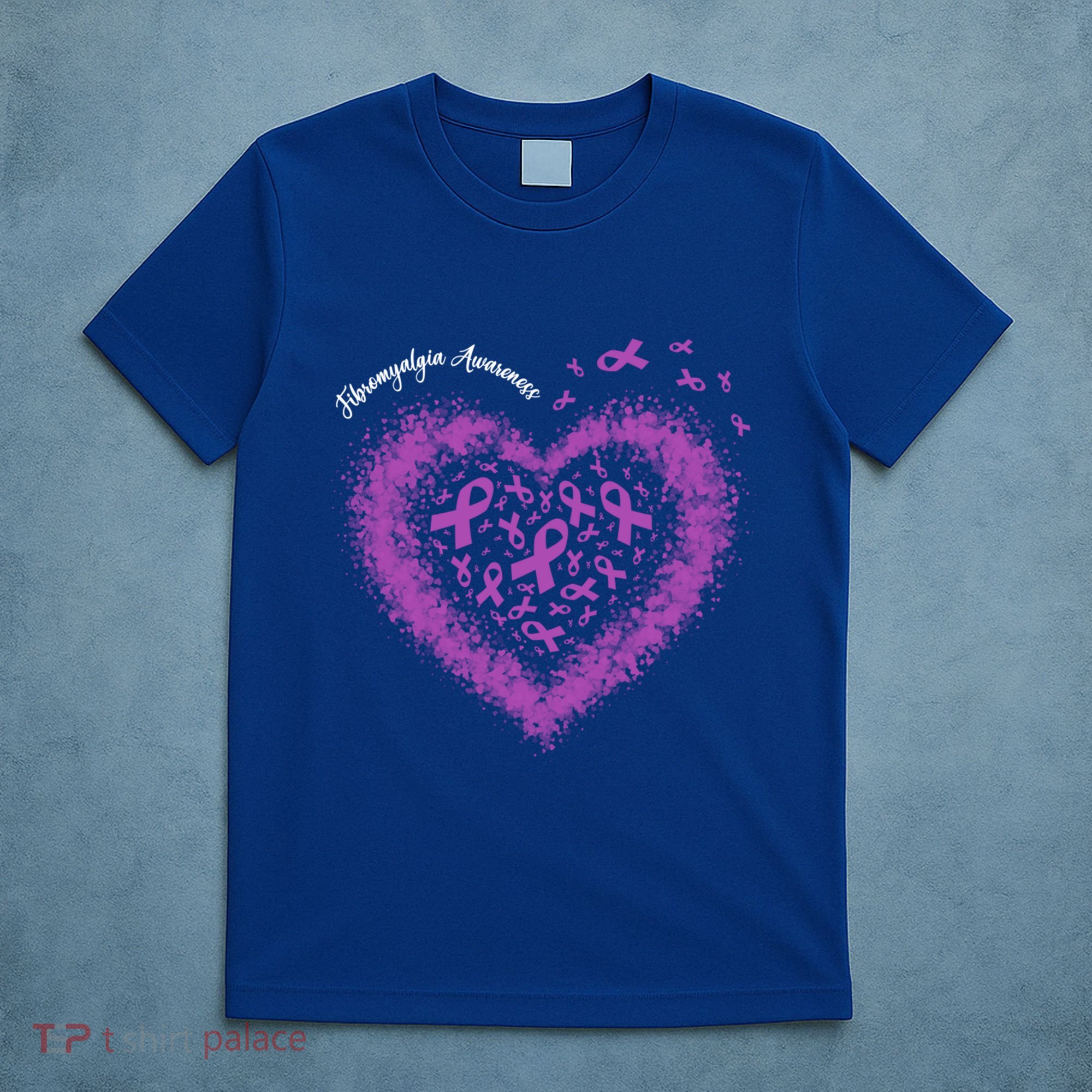 Purple Ribbon Heart Fibromyalgia Awareness Warrior Survivor Meaningful Gift T-Shirt