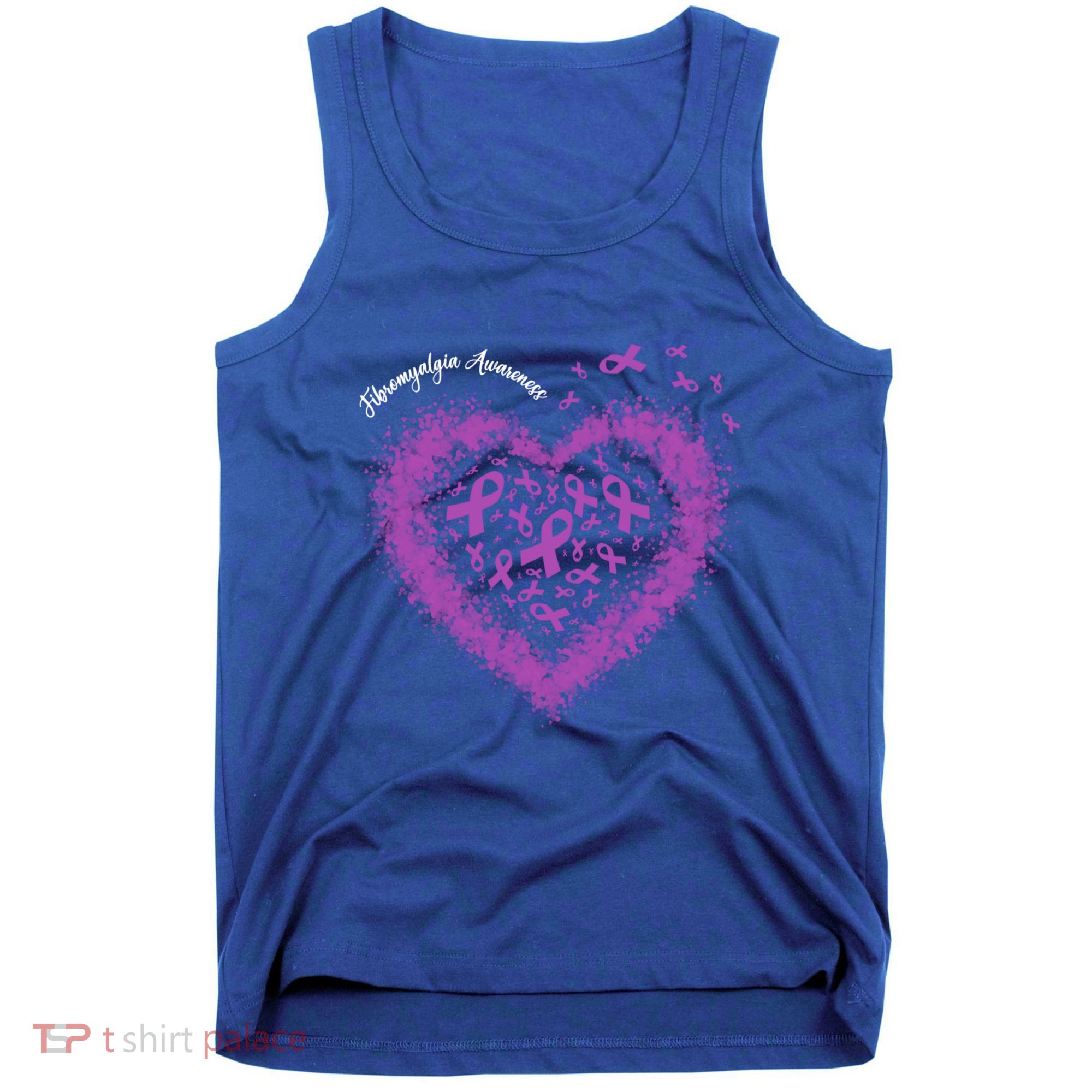 Purple Ribbon Heart Fibromyalgia Awareness Warrior Survivor Meaningful Gift Tank Top