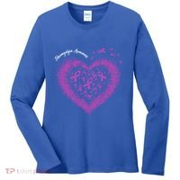 Purple Ribbon Heart Fibromyalgia Awareness Warrior Survivor Meaningful Gift Women's Long Sleeve Shirt thumb 0