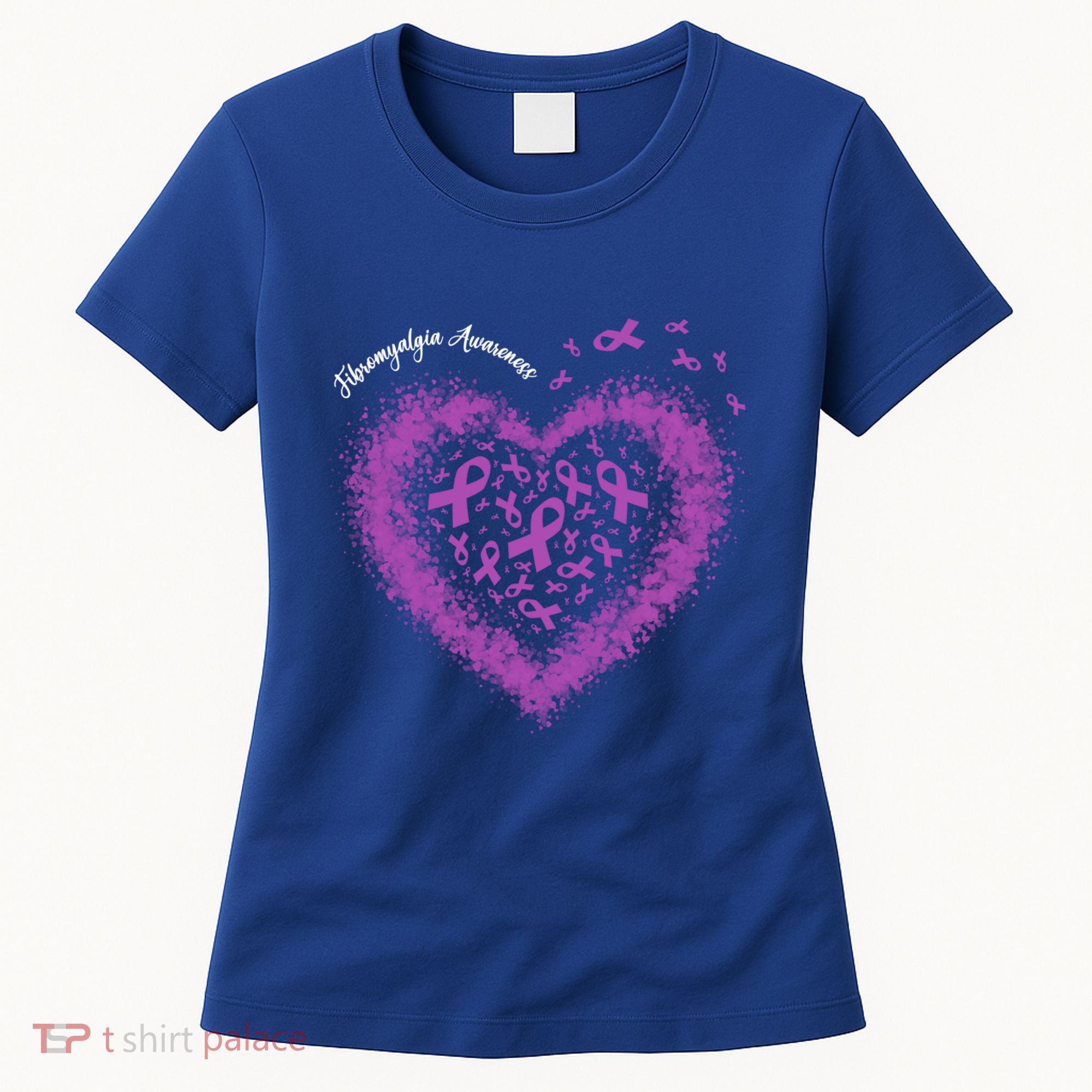 Purple Ribbon Heart Fibromyalgia Awareness Warrior Survivor Meaningful Gift Women's T-Shirt