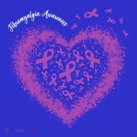 Purple Ribbon Heart Fibromyalgia Awareness Warrior Survivor Meaningful Gift Women's T-Shirt thumb 6