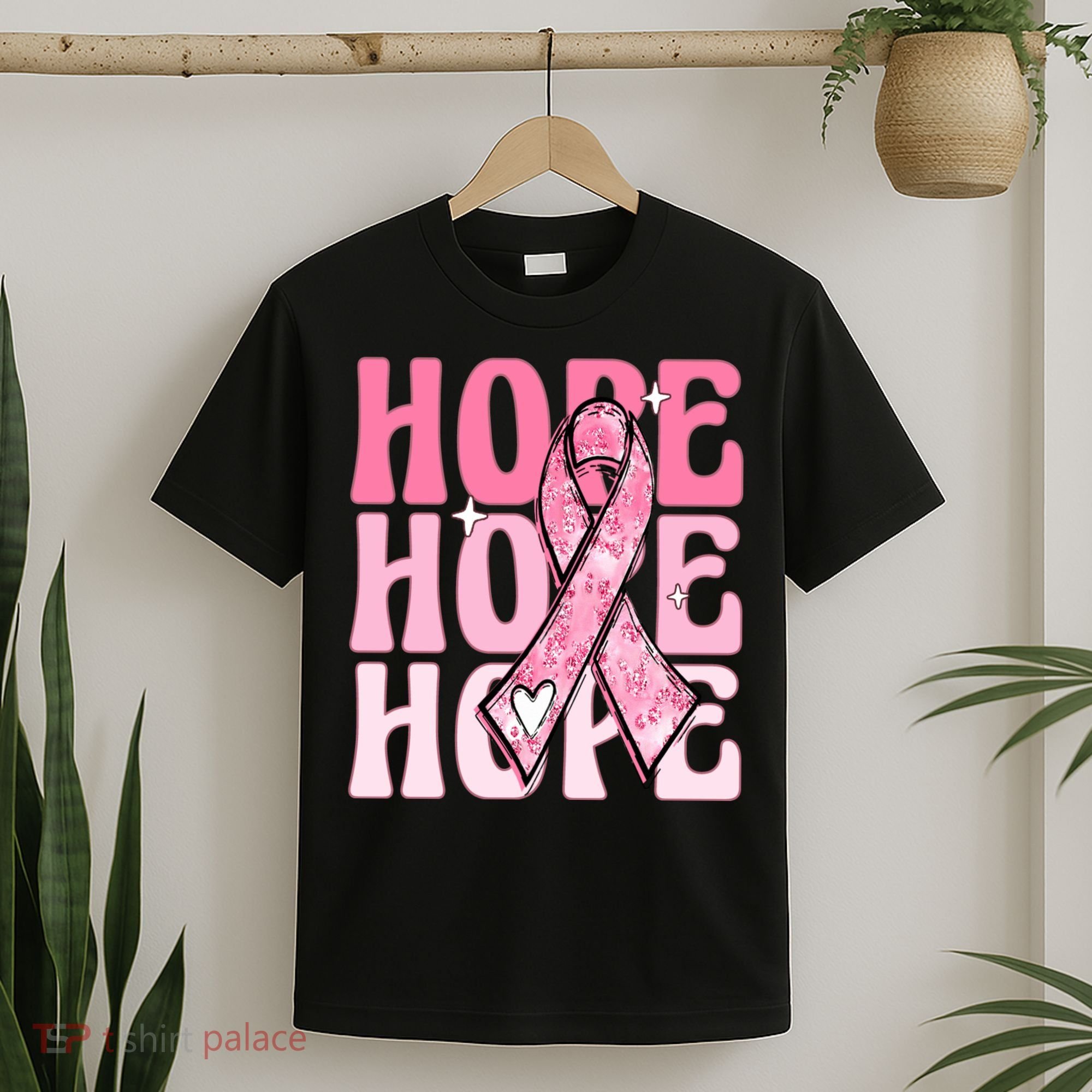 Pink Ribbon Hope Breast Cancer T-Shirt