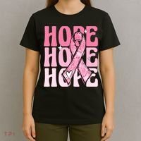 Pink Ribbon Hope Breast Cancer T-Shirt thumb 4