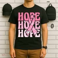 Pink Ribbon Hope Breast Cancer T-Shirt thumb 6