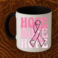 Pink Ribbon Hope Breast Cancer Coffee Mug thumb 2