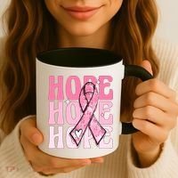 Pink Ribbon Hope Breast Cancer Coffee Mug thumb 3