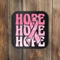 Pink Ribbon Hope Breast Cancer Coaster thumb 0