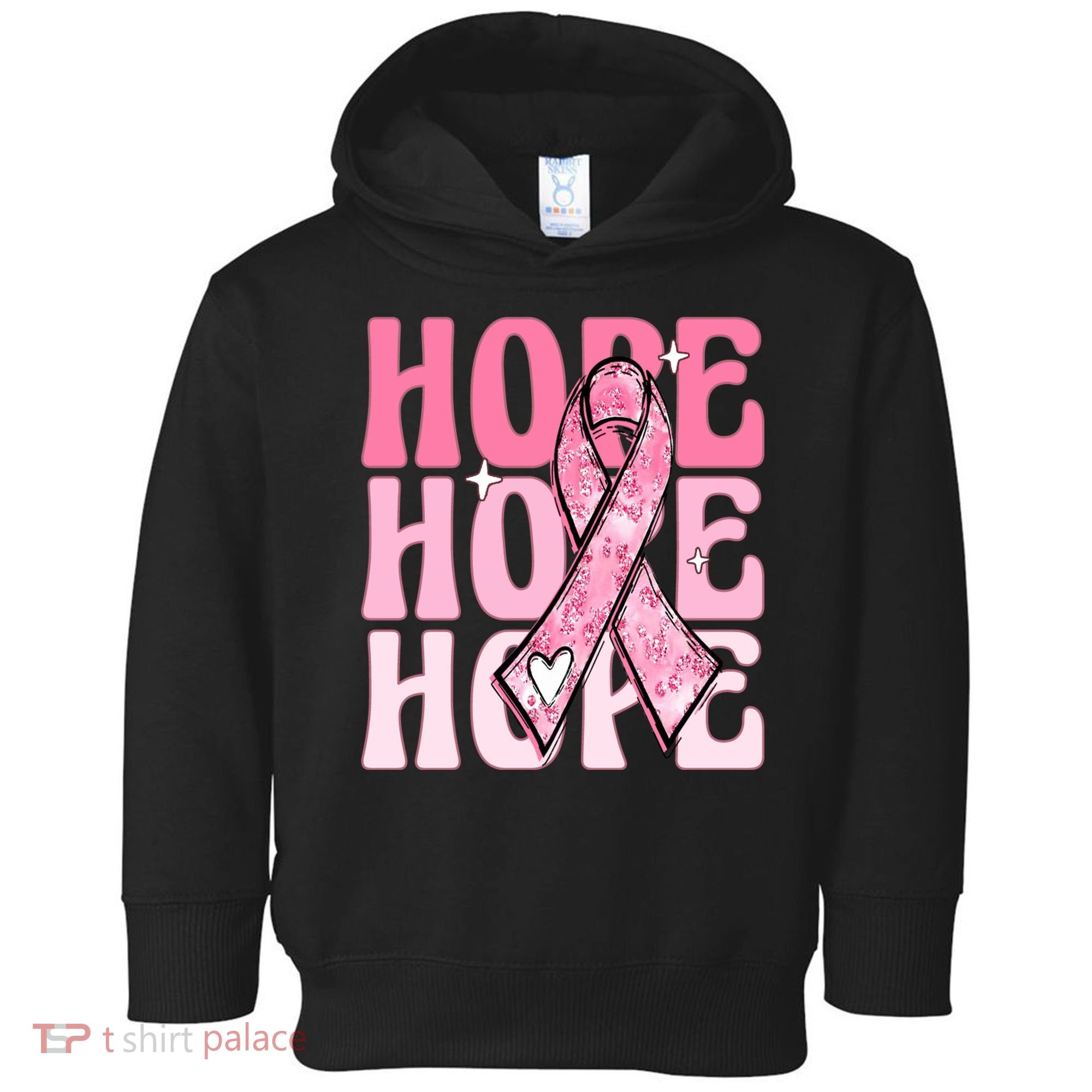 Pink Ribbon Hope Breast Cancer Toddler Hoodie
