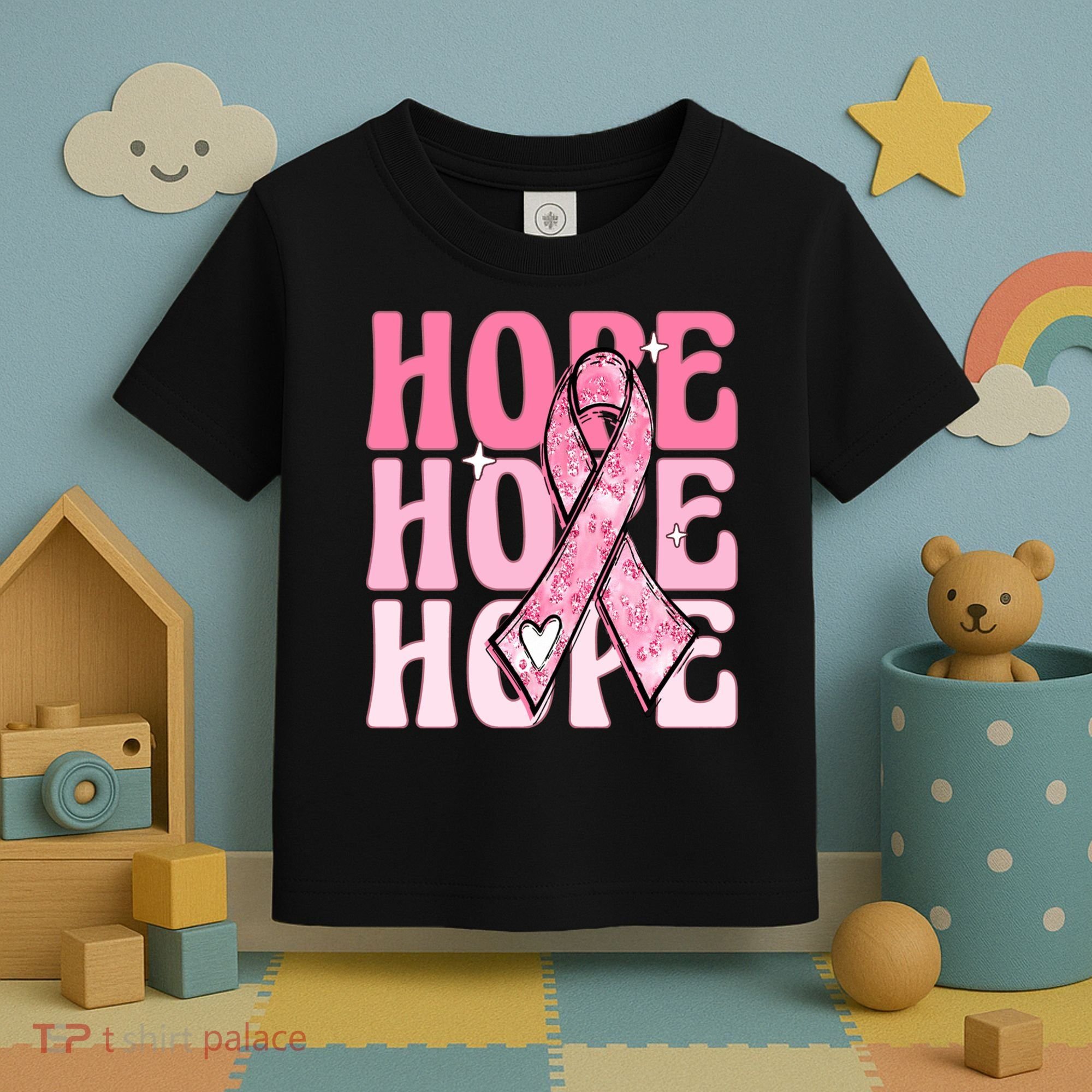 Pink Ribbon Hope Breast Cancer Toddler T-Shirt