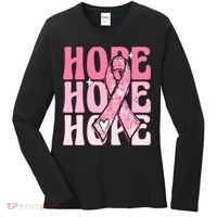 Pink Ribbon Hope Breast Cancer Women's Long Sleeve Shirt thumb 0