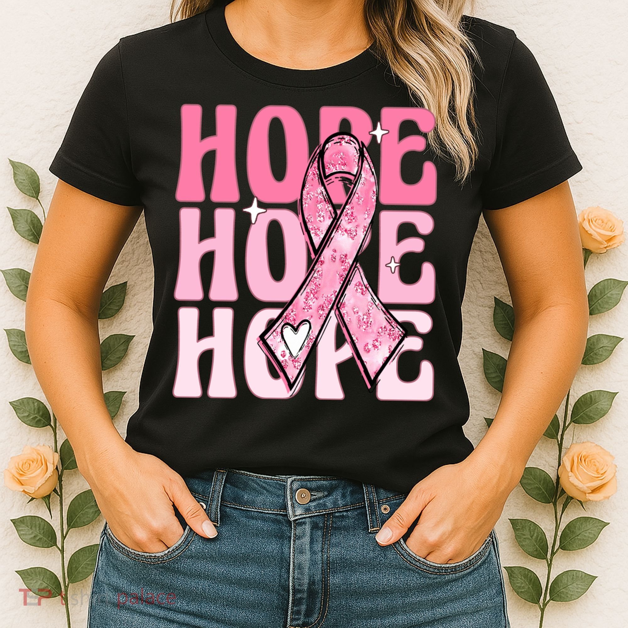 Pink Ribbon Hope Breast Cancer Women's T-Shirt