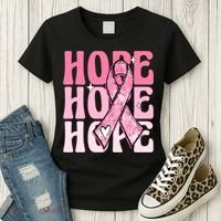 Pink Ribbon Hope Breast Cancer Women's T-Shirt thumb 3