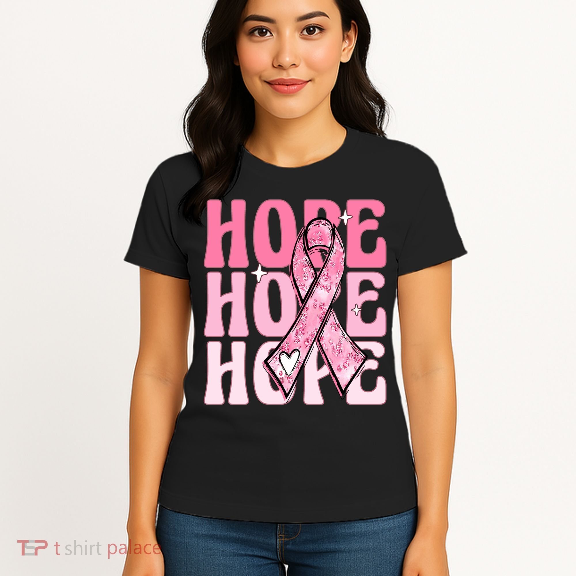 Pink Ribbon Hope Breast Cancer Women's T-Shirt