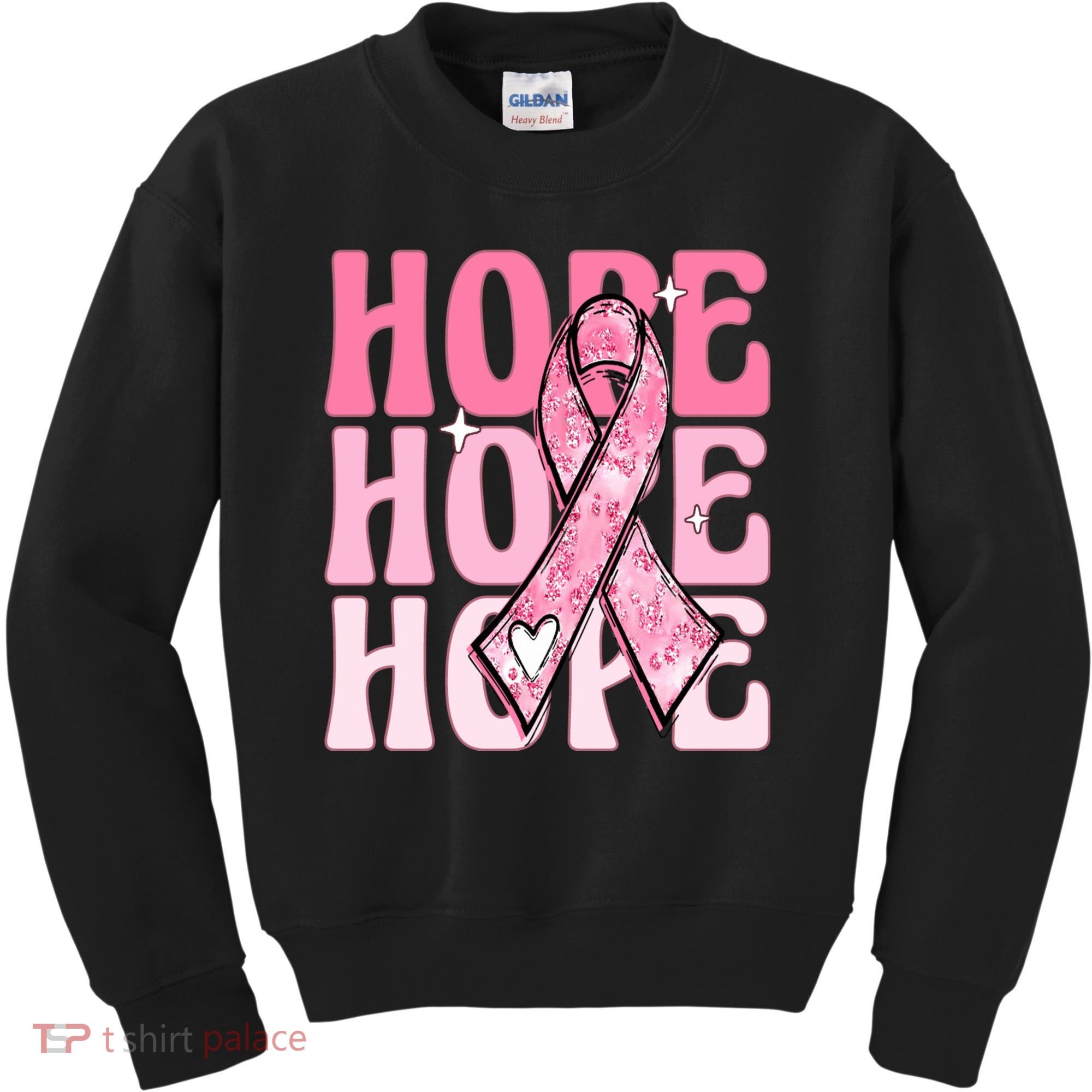 Pink Ribbon Hope Breast Cancer Kids Sweatshirt