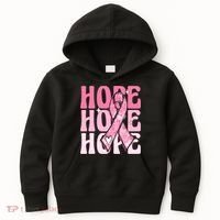 Pink Ribbon Hope Breast Cancer Kids Hoodie thumb 0