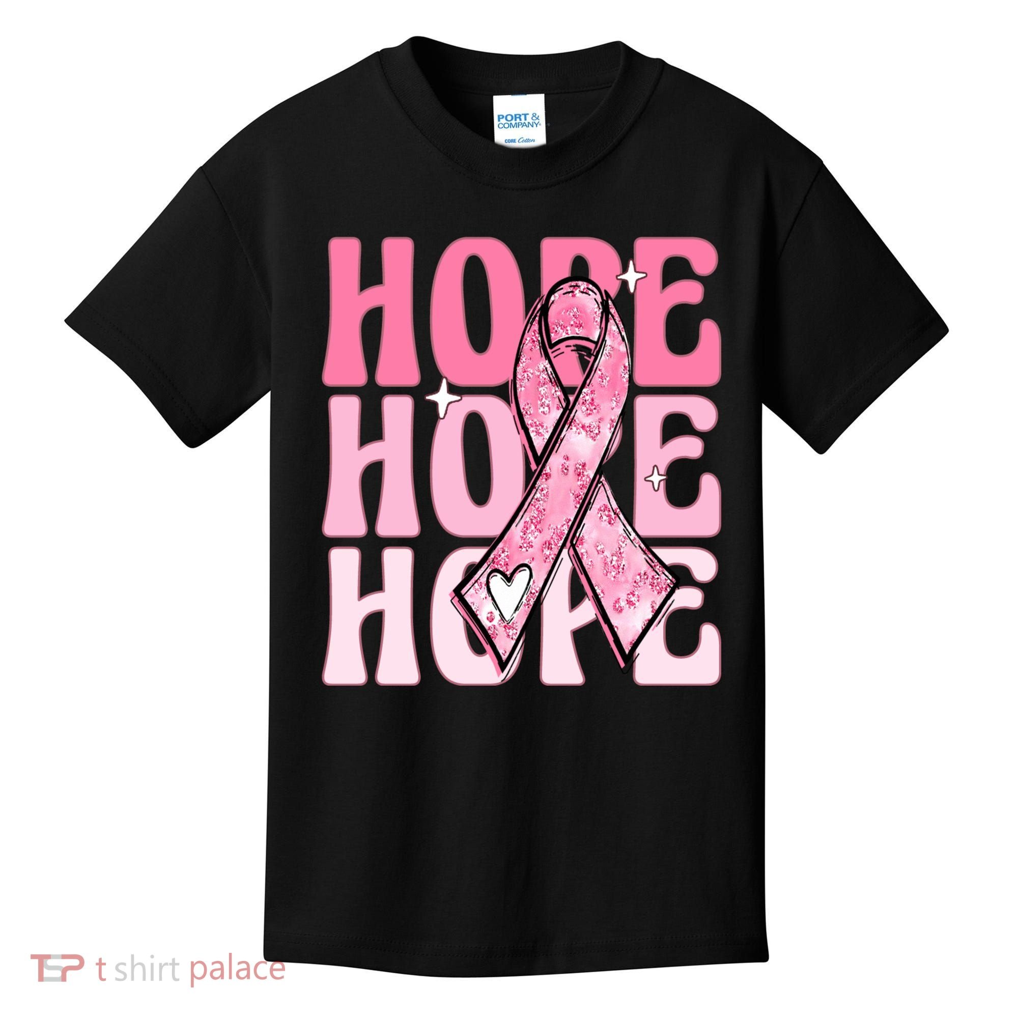Pink Ribbon Hope Breast Cancer Kids T-Shirt