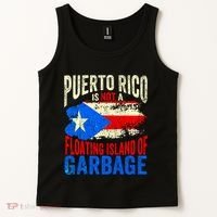 Puerto Rico Is Not A Floating Island Of Garbage Tank Top thumb 2