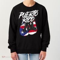 Puerto Rico In Boxing Gloves Hispanic Boxing Fighter Gift Women's Sweatshirt thumb 0