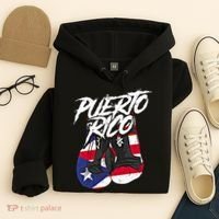 Puerto Rico In Boxing Gloves Hispanic Boxing Fighter Gift Hoodie thumb 4