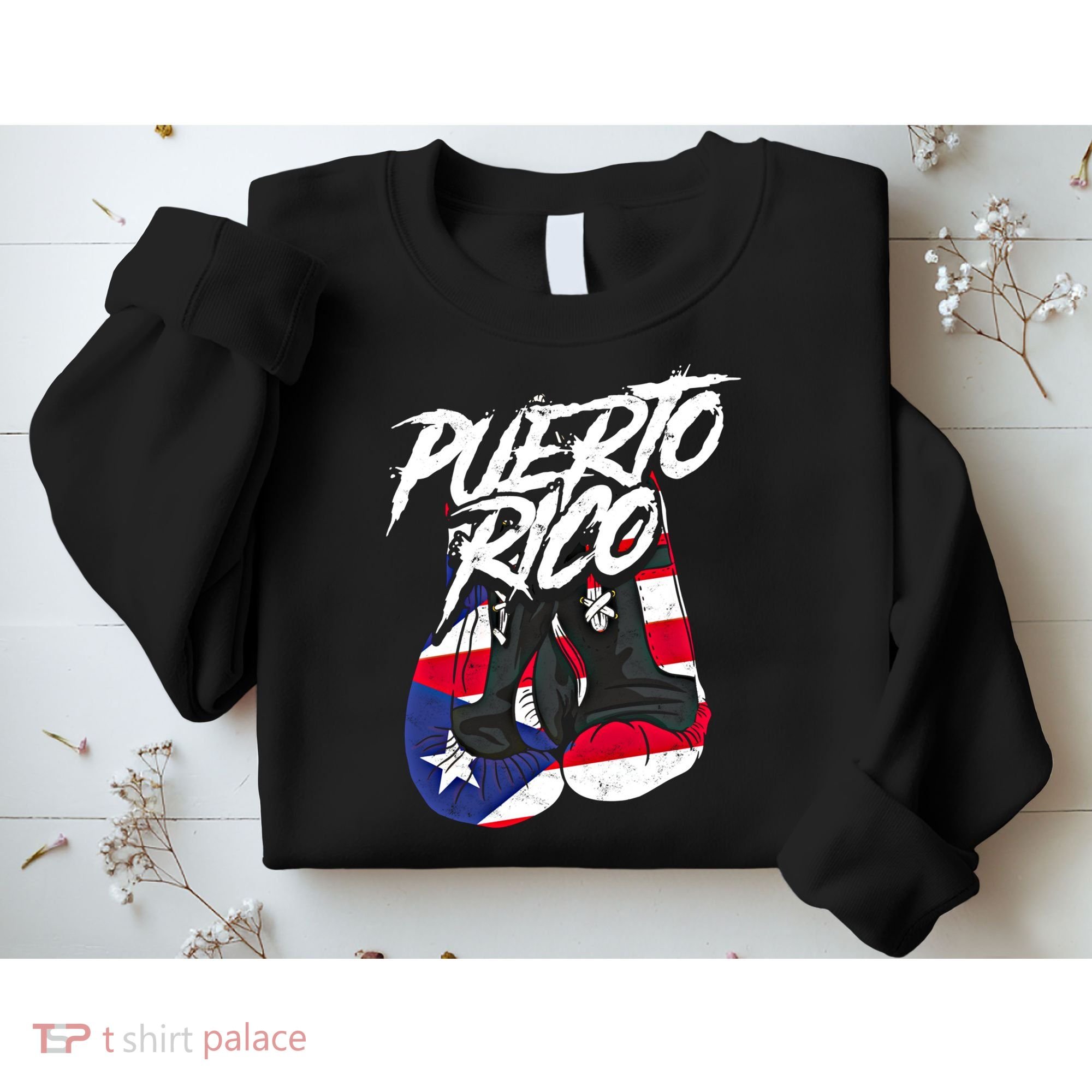 Puerto Rico In Boxing Gloves Hispanic Boxing Fighter Gift Sweatshirt