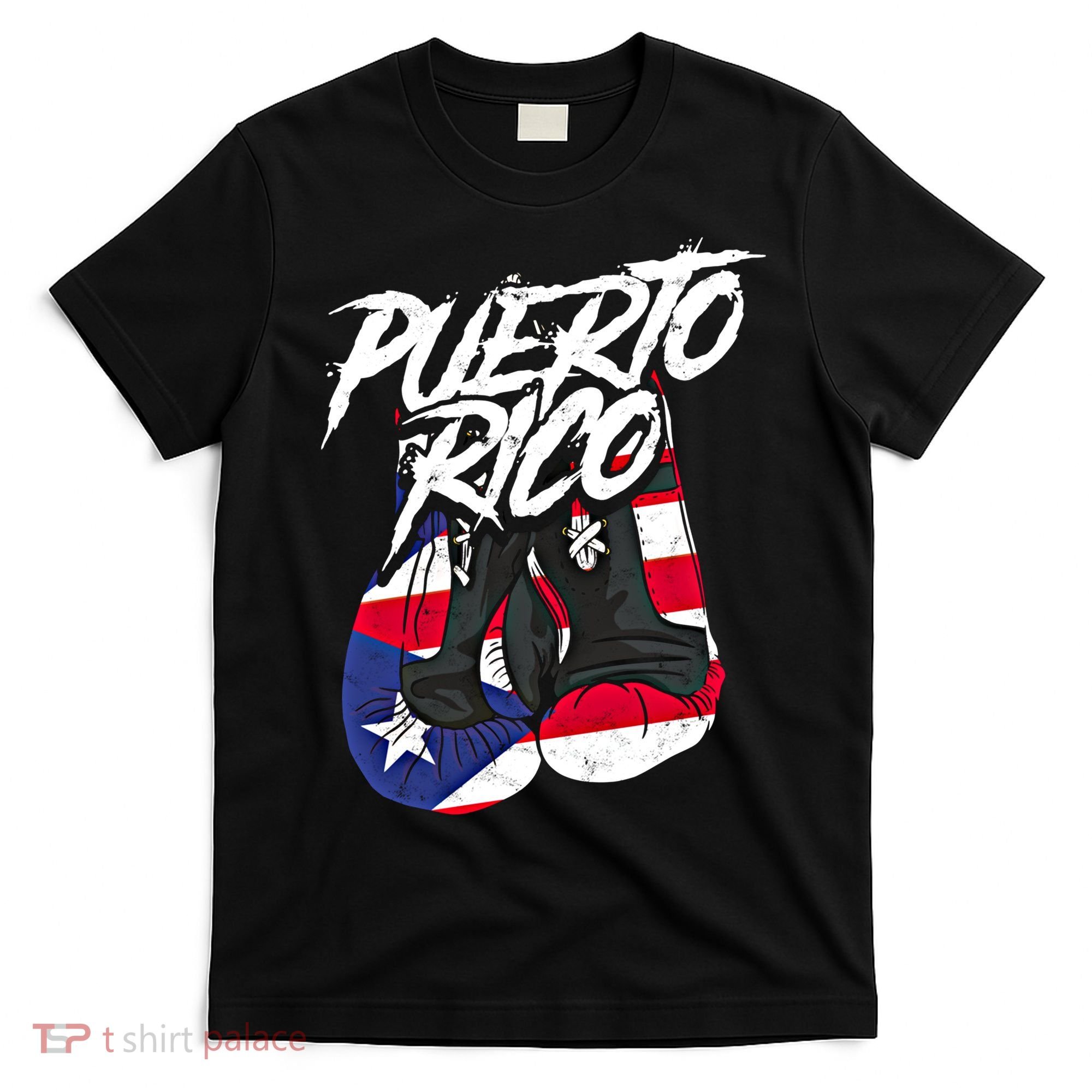Puerto Rico In Boxing Gloves Hispanic Boxing Fighter Gift T-Shirt