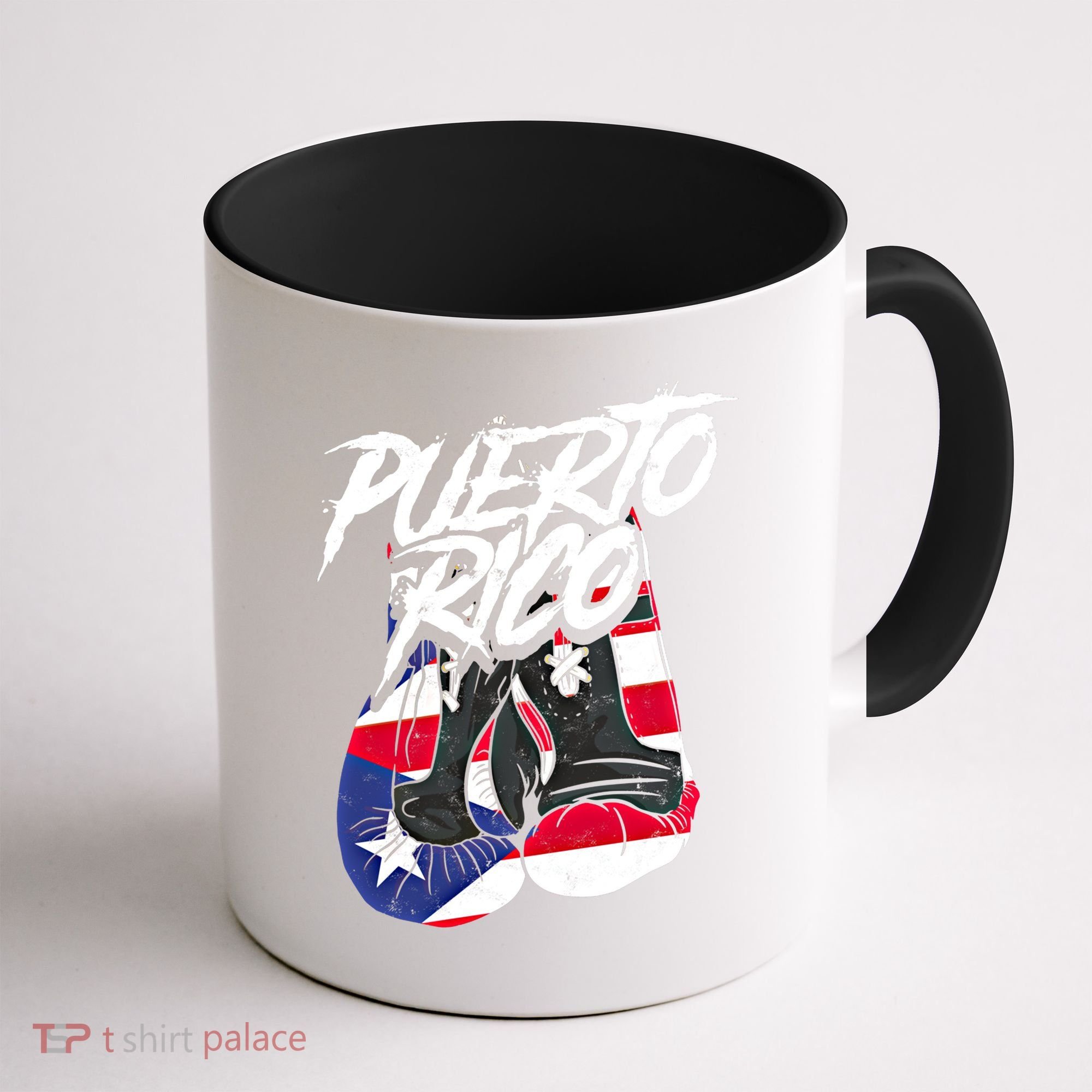 Puerto Rico In Boxing Gloves Hispanic Boxing Fighter Gift Coffee Mug