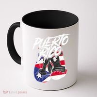 Puerto Rico In Boxing Gloves Hispanic Boxing Fighter Gift Coffee Mug thumb 0