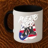 Puerto Rico In Boxing Gloves Hispanic Boxing Fighter Gift Coffee Mug thumb 2