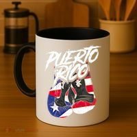 Puerto Rico In Boxing Gloves Hispanic Boxing Fighter Gift Coffee Mug thumb 4