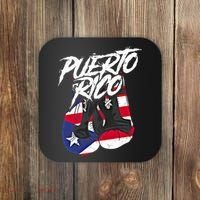 Puerto Rico In Boxing Gloves Hispanic Boxing Fighter Gift Coaster thumb 0