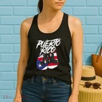 Puerto Rico In Boxing Gloves Hispanic Boxing Fighter Gift Women's Tank Top thumb 2