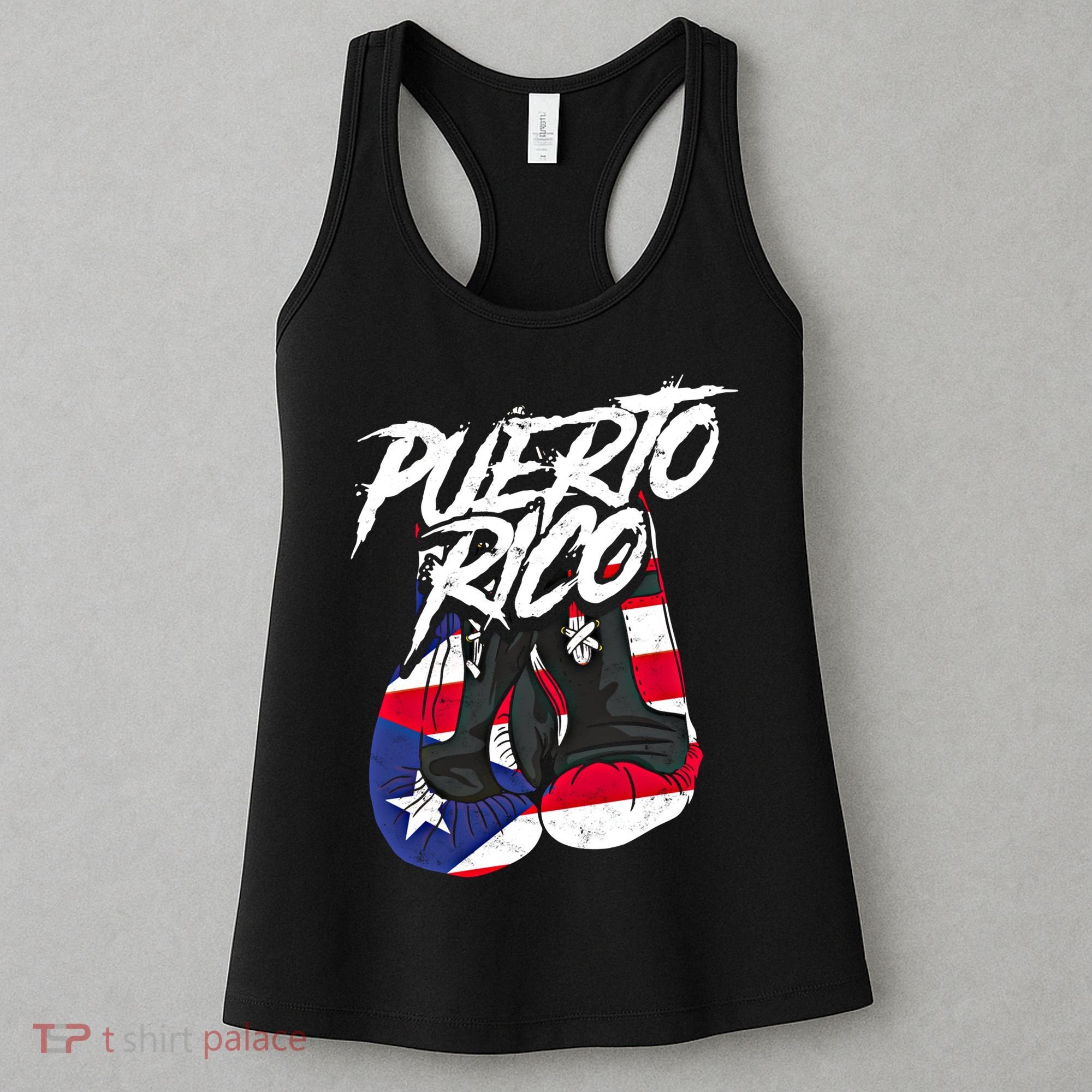 Puerto Rico In Boxing Gloves Hispanic Boxing Fighter Gift Women's Tank Top