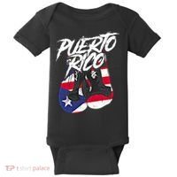 Puerto Rico In Boxing Gloves Hispanic Boxing Fighter Gift Baby Bodysuit thumb 0