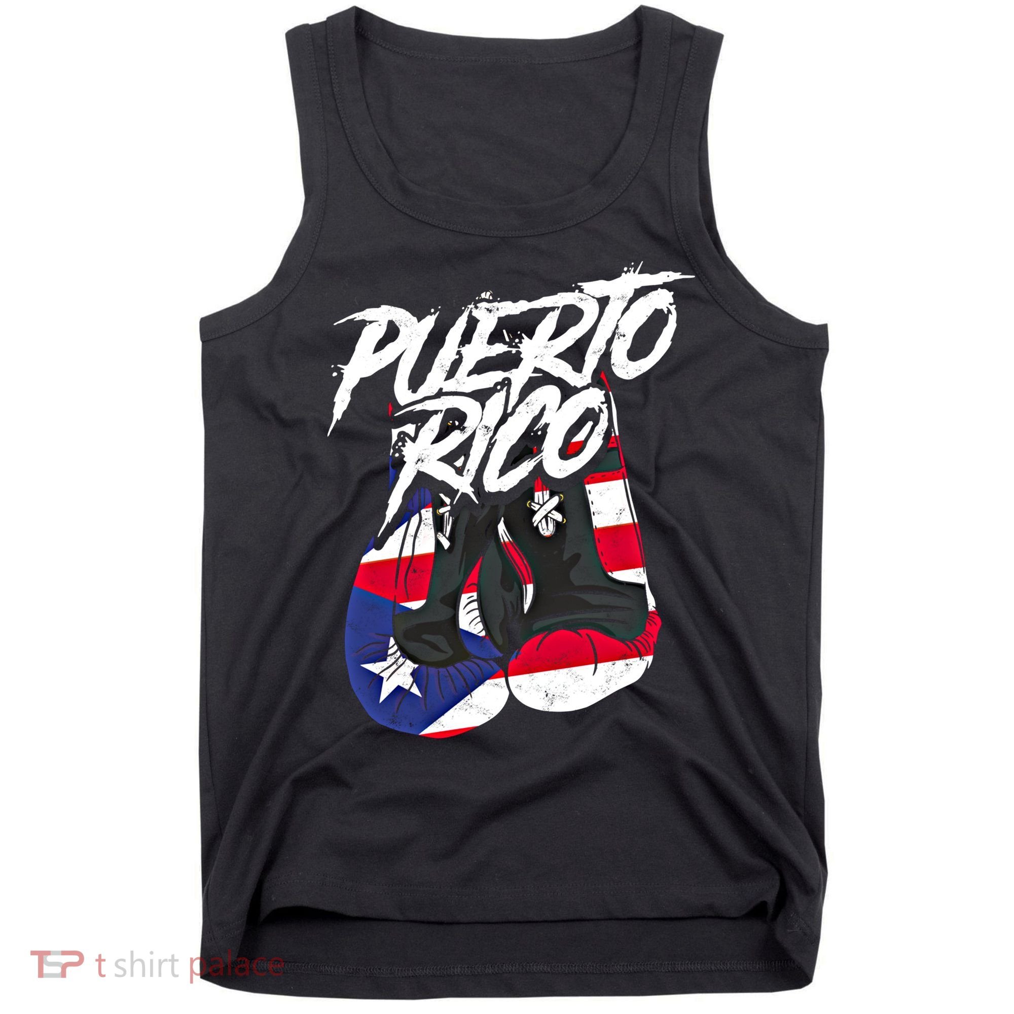 Puerto Rico In Boxing Gloves Hispanic Boxing Fighter Gift Tank Top