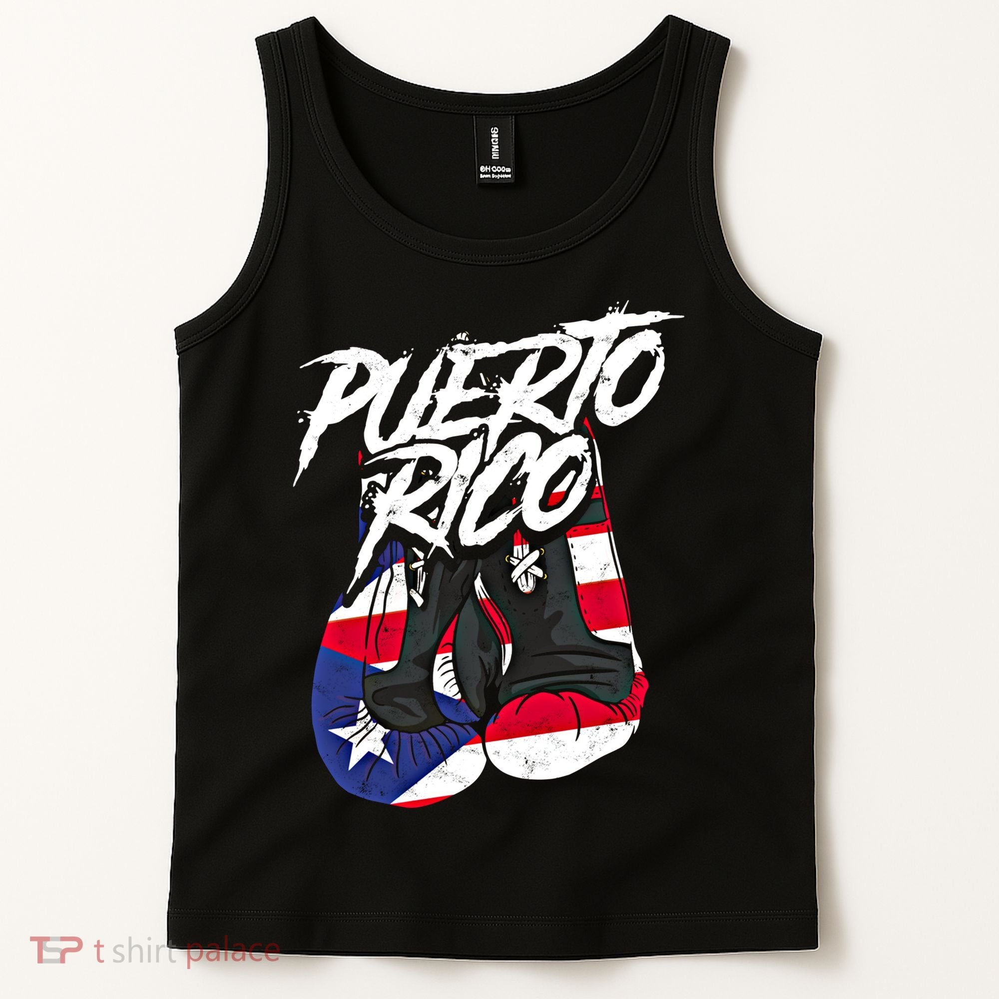 Puerto Rico In Boxing Gloves Hispanic Boxing Fighter Gift Tank Top