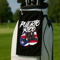 Puerto Rico In Boxing Gloves Hispanic Boxing Fighter Gift Golf Towel thumb 2